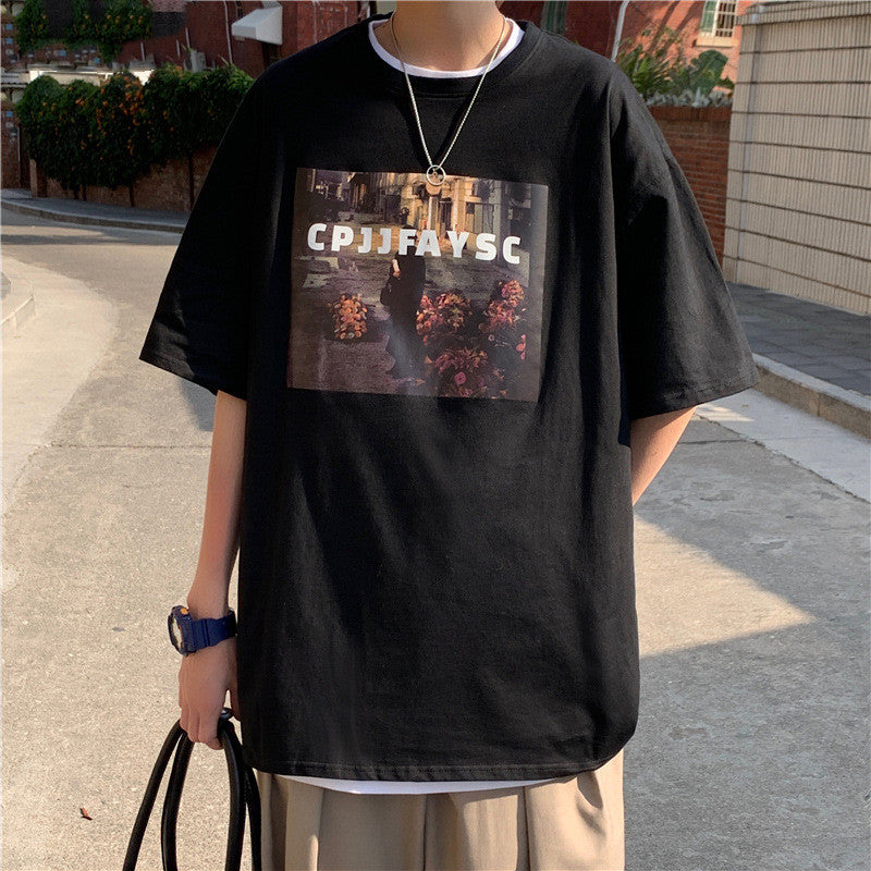 Summer Plus Size Loose Half Sleeve Men