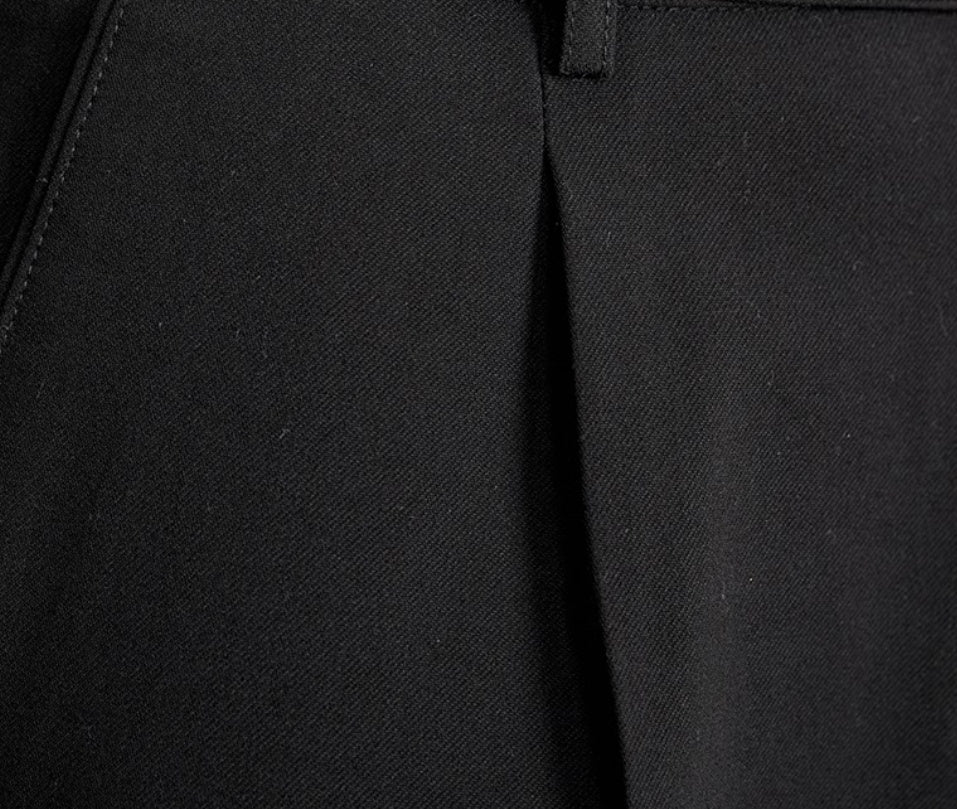 High Waist Baggy Straight Trousers Gentry Non-ironing Trousers