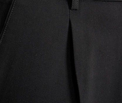 High Waist Baggy Straight Trousers Gentry Non-ironing Trousers