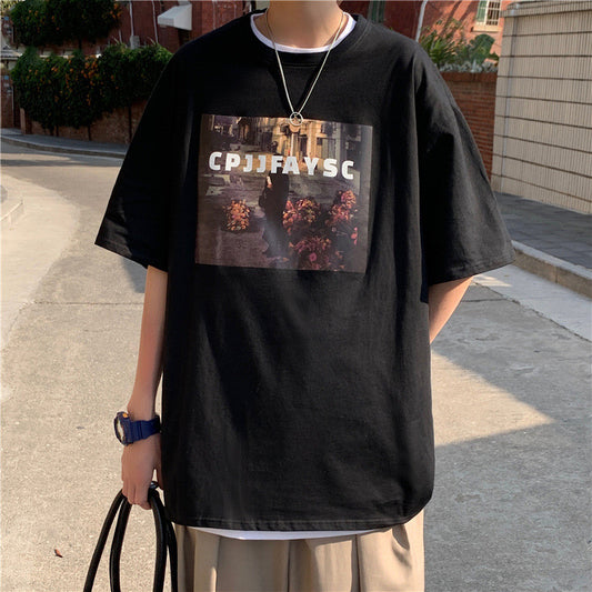 Summer Plus Size Loose Half Sleeve Men