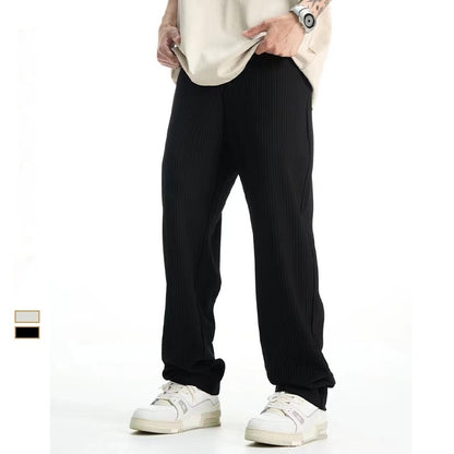 Fashion Brand Thin Men's Casual Trousers Baggy Straight Trousers