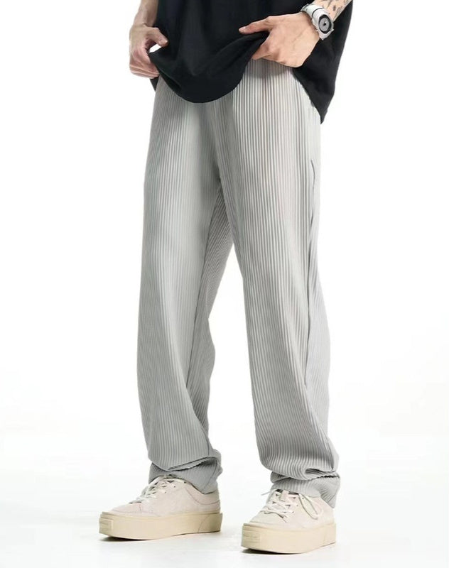 Fashion Brand Thin Men's Casual Trousers Baggy Straight Trousers