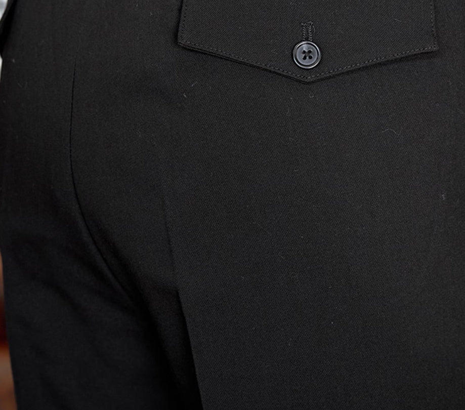 High Waist Baggy Straight Trousers Gentry Non-ironing Trousers